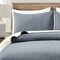 3-Piece Cotton Yarn Dyed Woven Quilt Coverlet Set with Pick Stitch Texture and Reversible Bedding